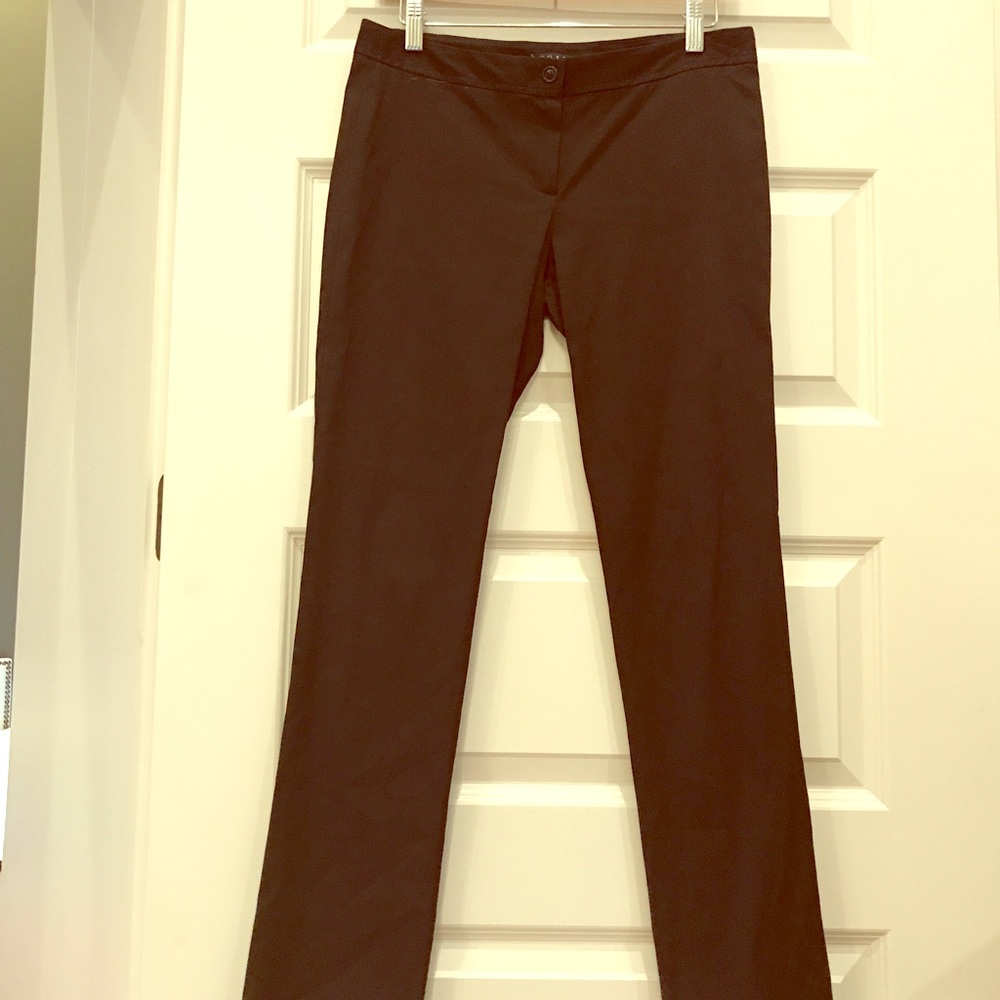 Theory cotton sateen straight leg pants